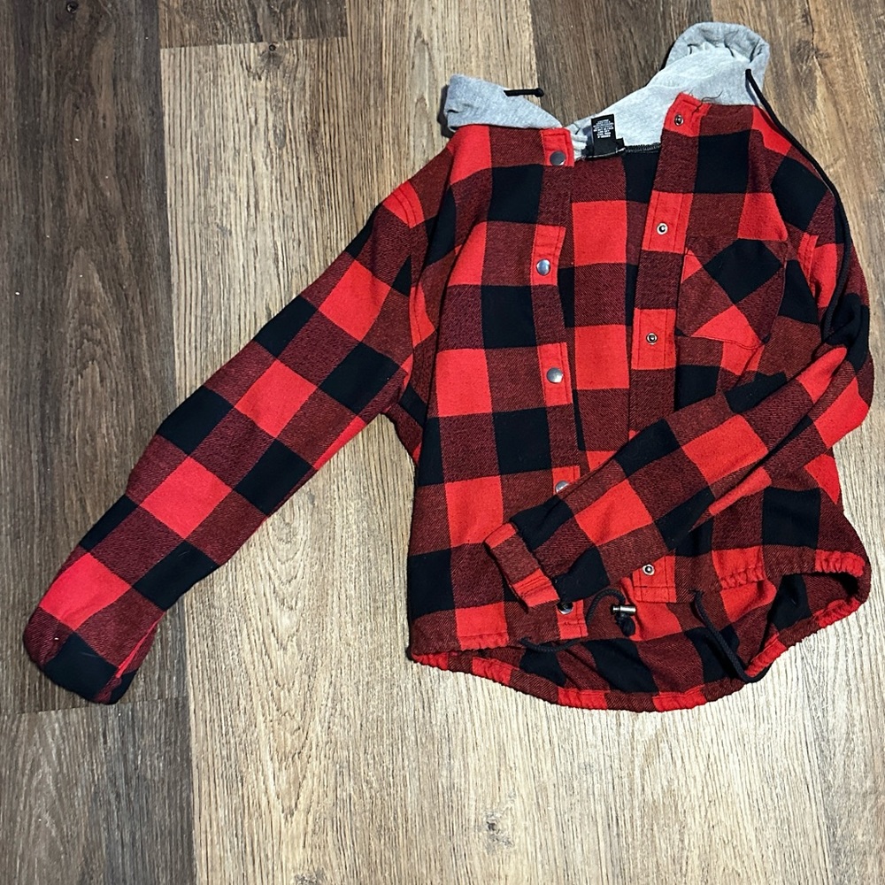 Red and Black Plaid Jacket